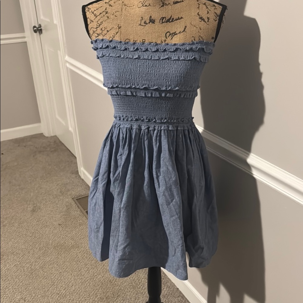 Azeeza size small Blue Strapless Dress